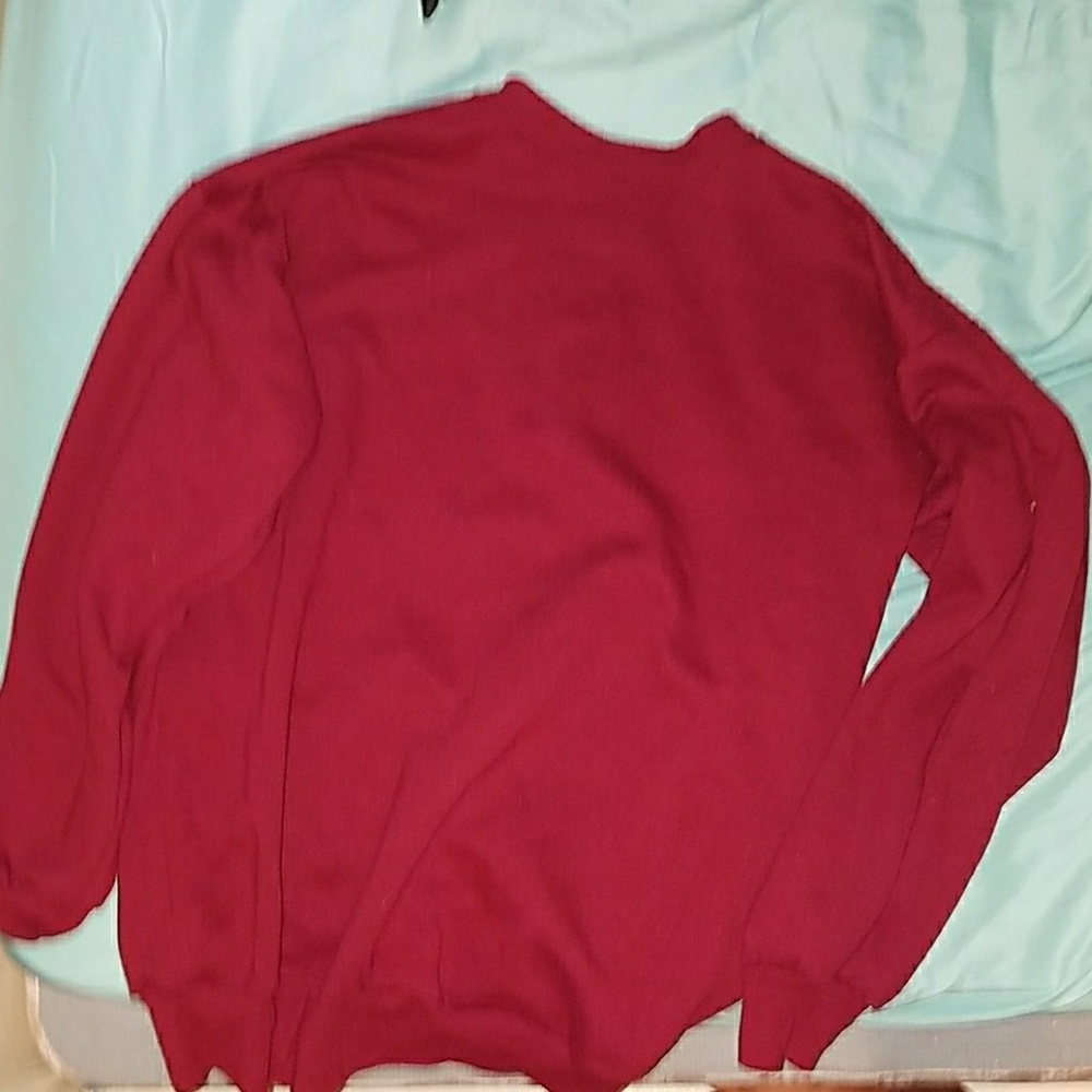 A red sweatshirt